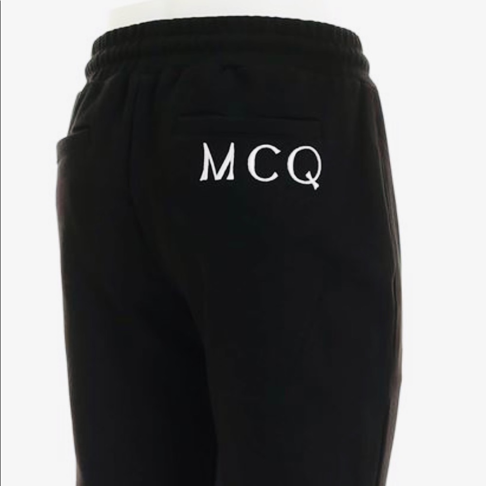 NEW Alexander McQueen black embroidered joggers